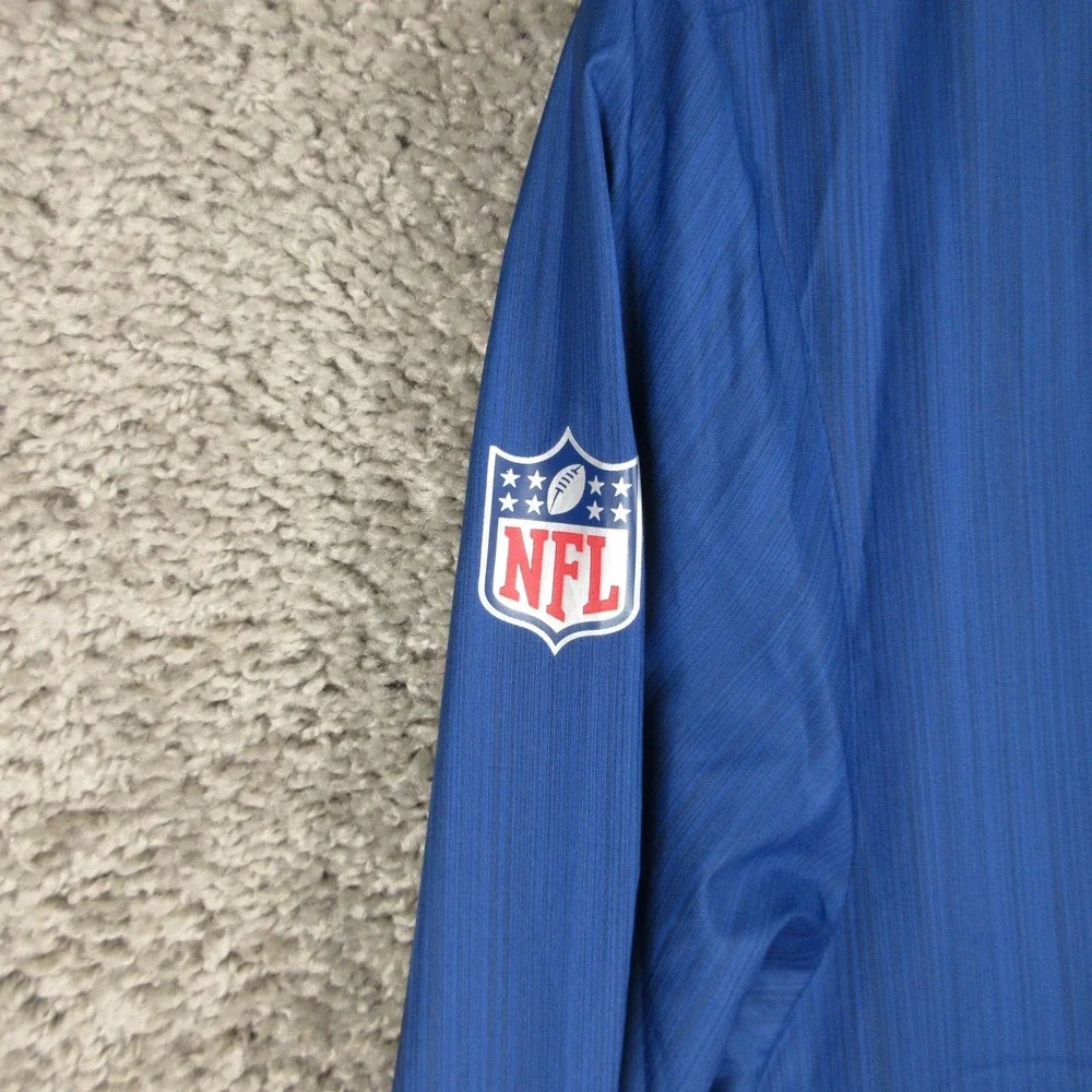 Indianapolis Colts Jacket Mens Medium Blue 1/4 Zip Pullover Windbreaker Nike NFL